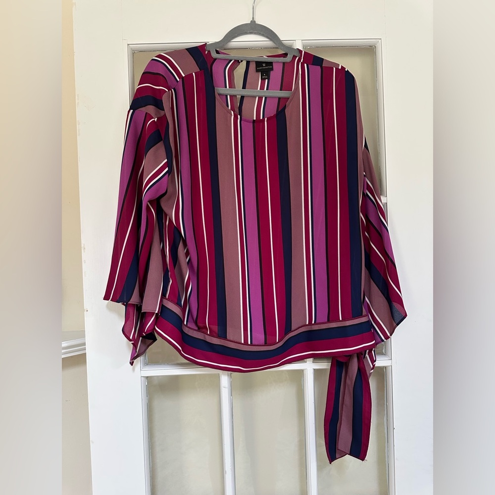 Worthington Flowy Blouse (Size Large)